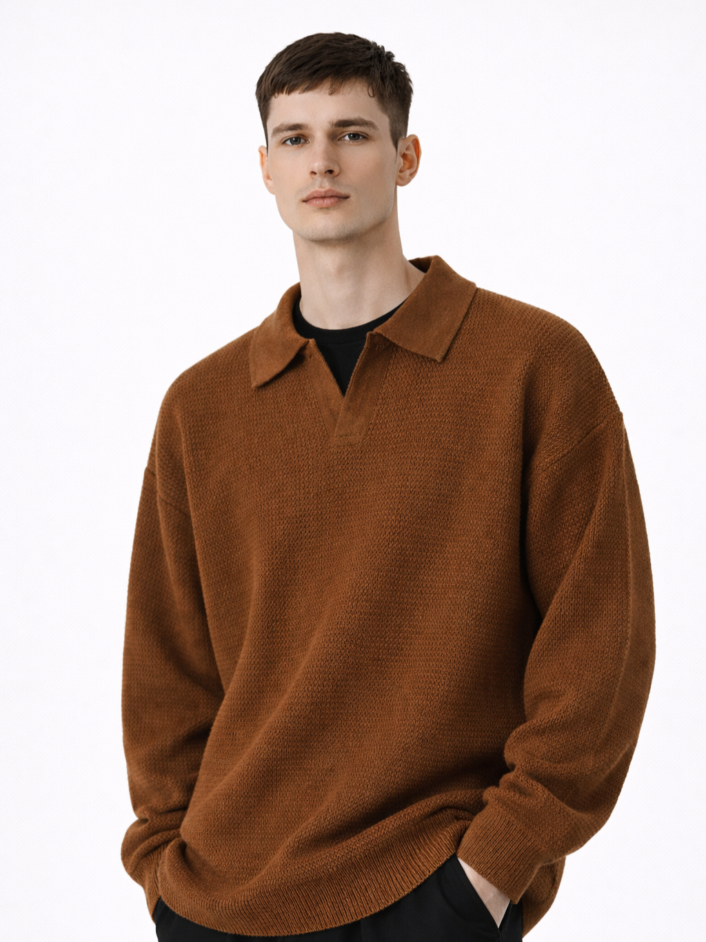 Renzman Open-Collar Sweater