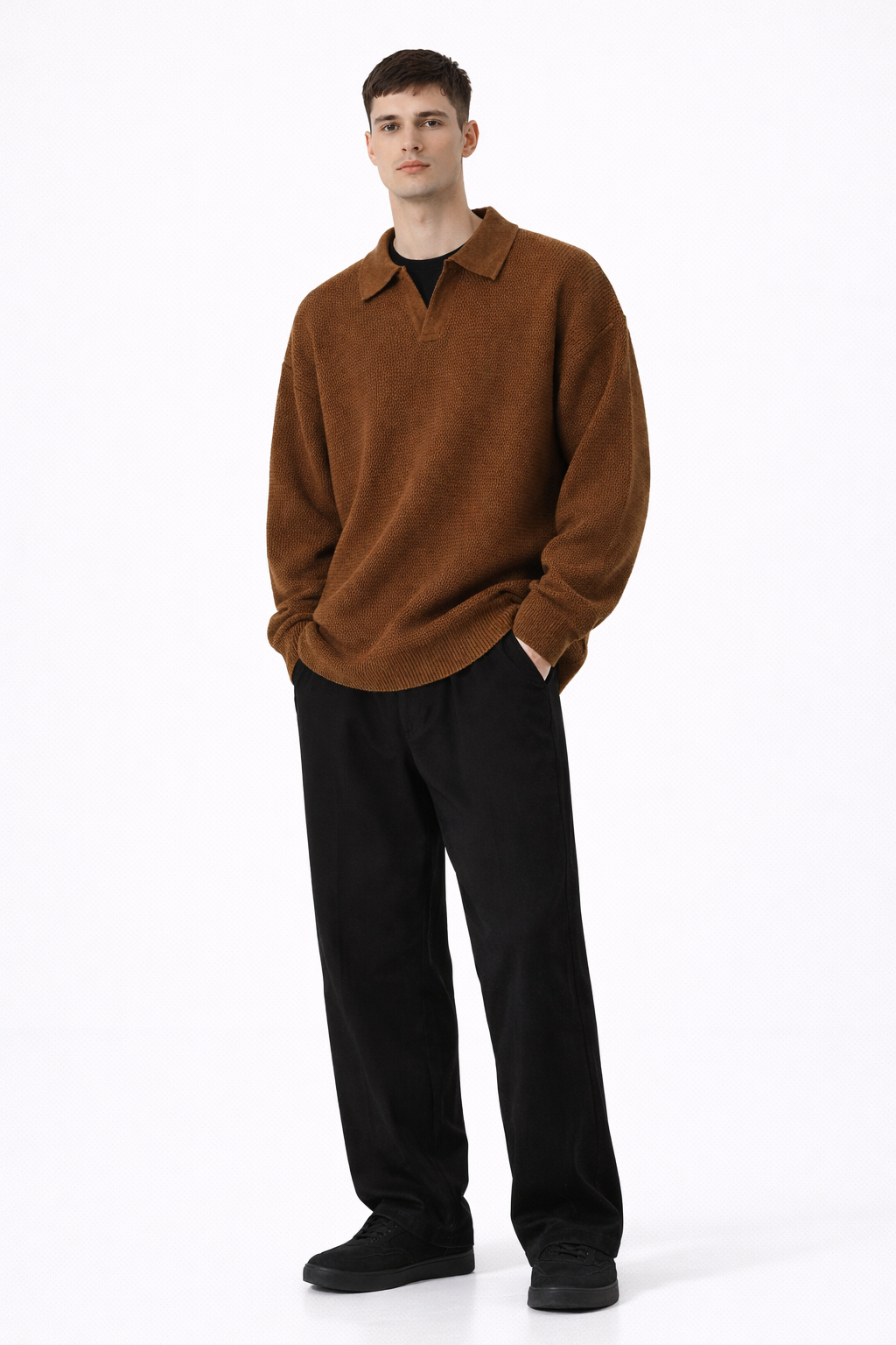 Renzman Open-Collar Sweater