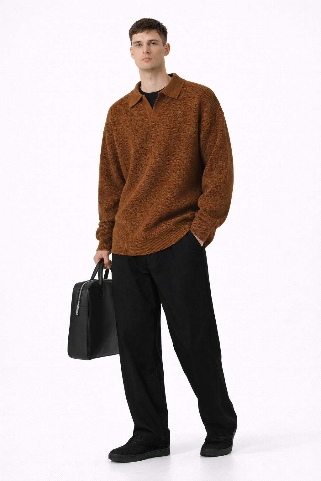 Renzman Open-Collar Sweater