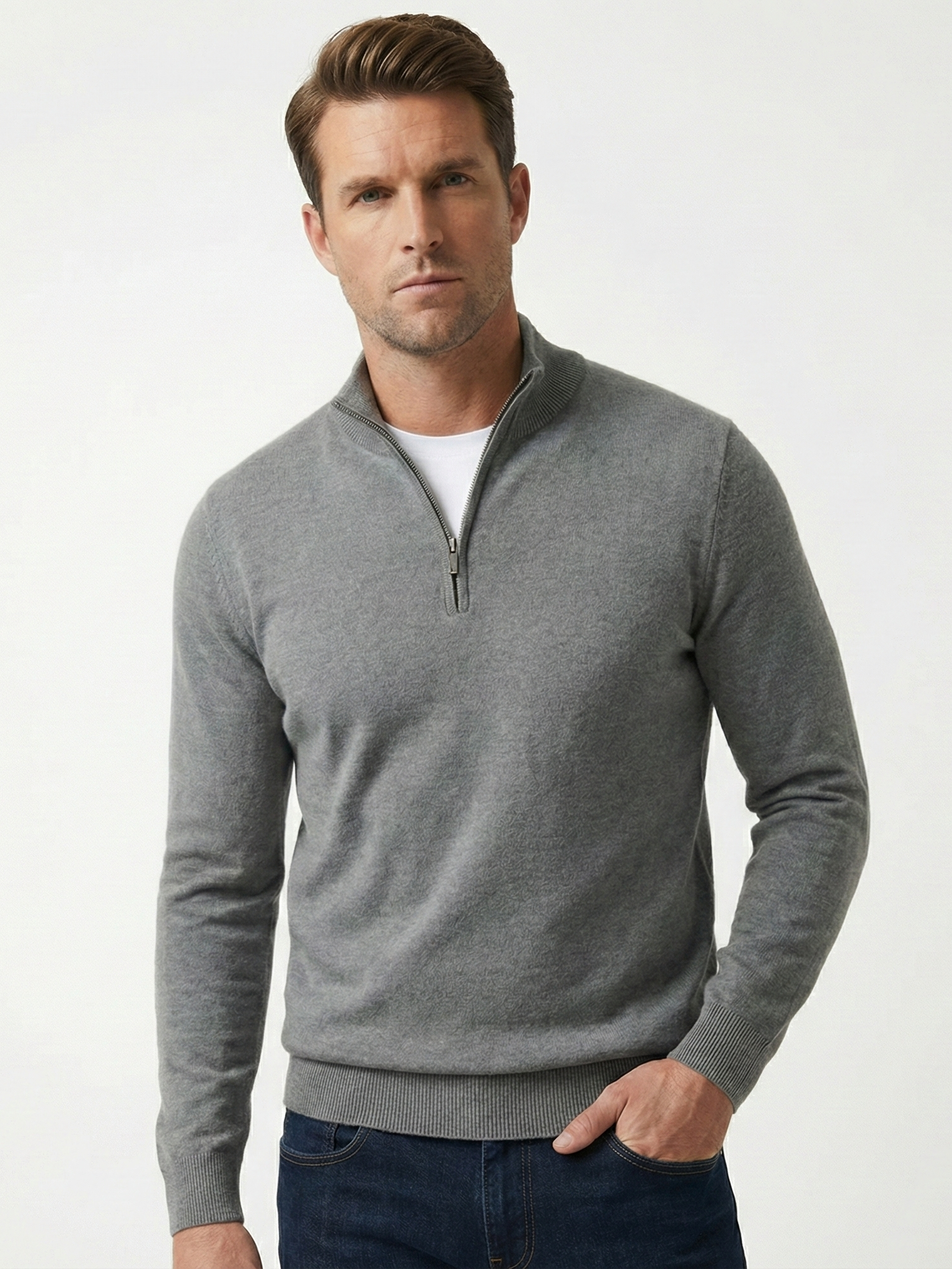The Carbon Quarter-Zip Knit