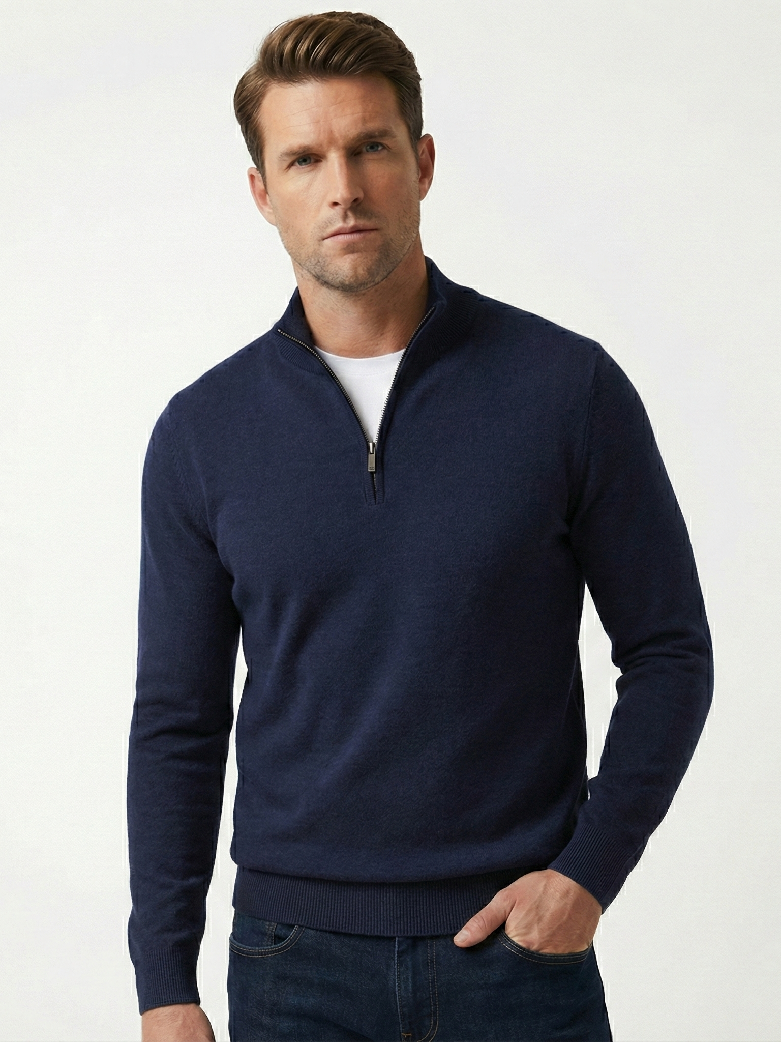 The Carbon Quarter-Zip Knit