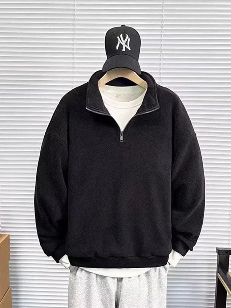 Urban Seoul Half-Zip Fleece Sweatshirt