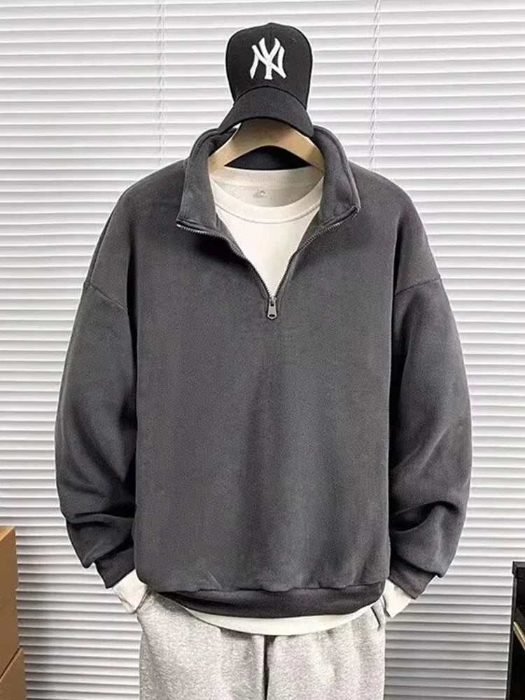 Urban Seoul Half-Zip Fleece Sweatshirt