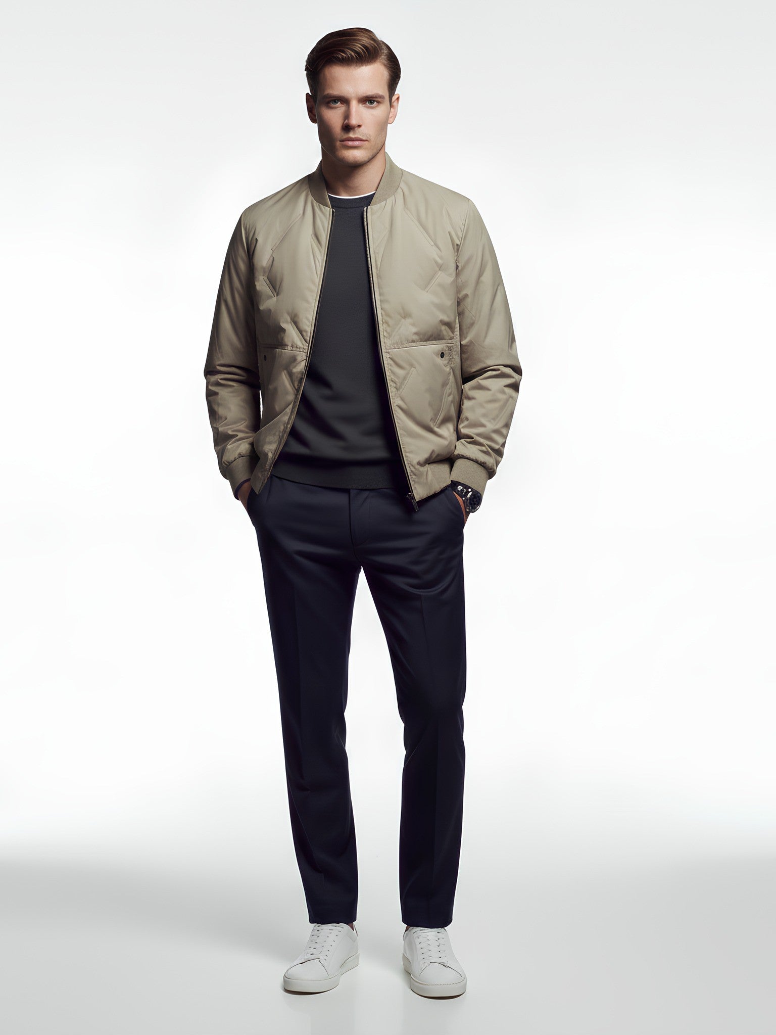 UrbanCraft Premium Baseball Collar Jacket