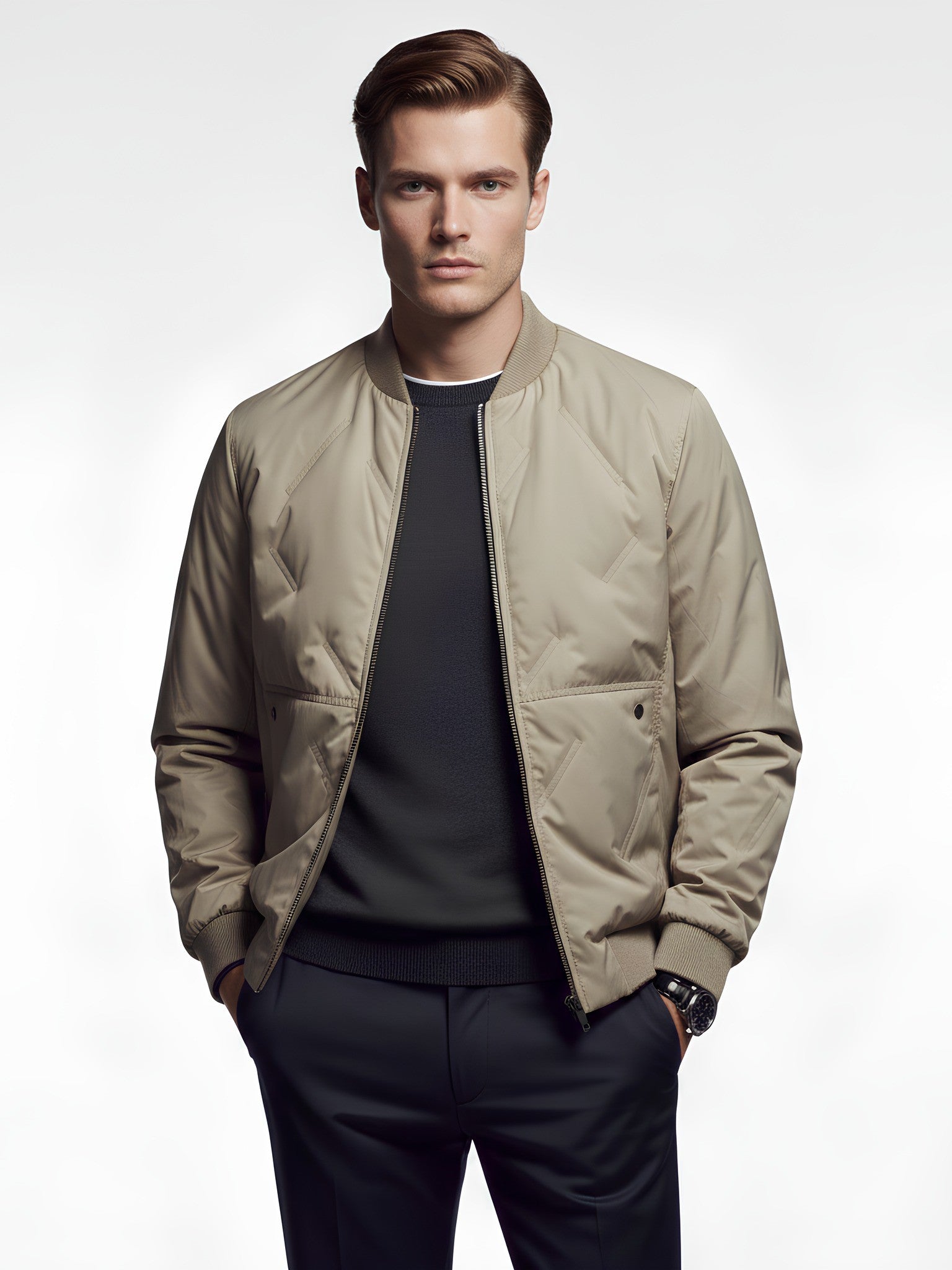 UrbanCraft Premium Baseball Collar Jacket