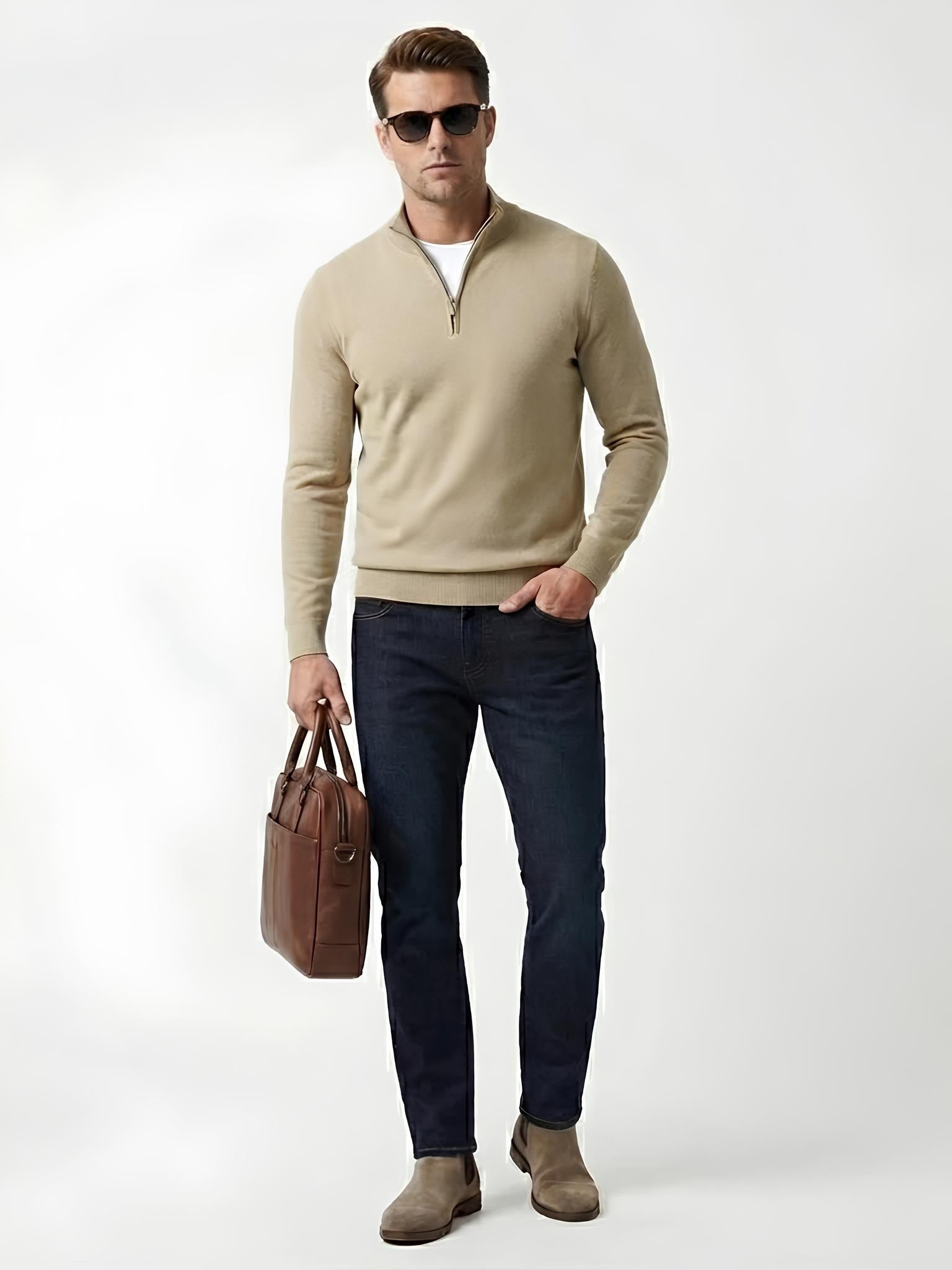 The Carbon Quarter-Zip Knit